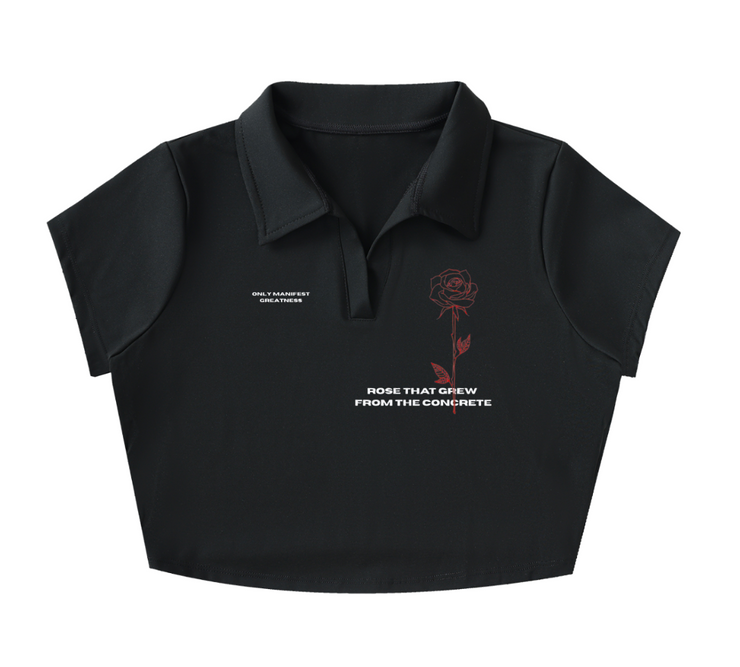 Concrete Rose Crop Top