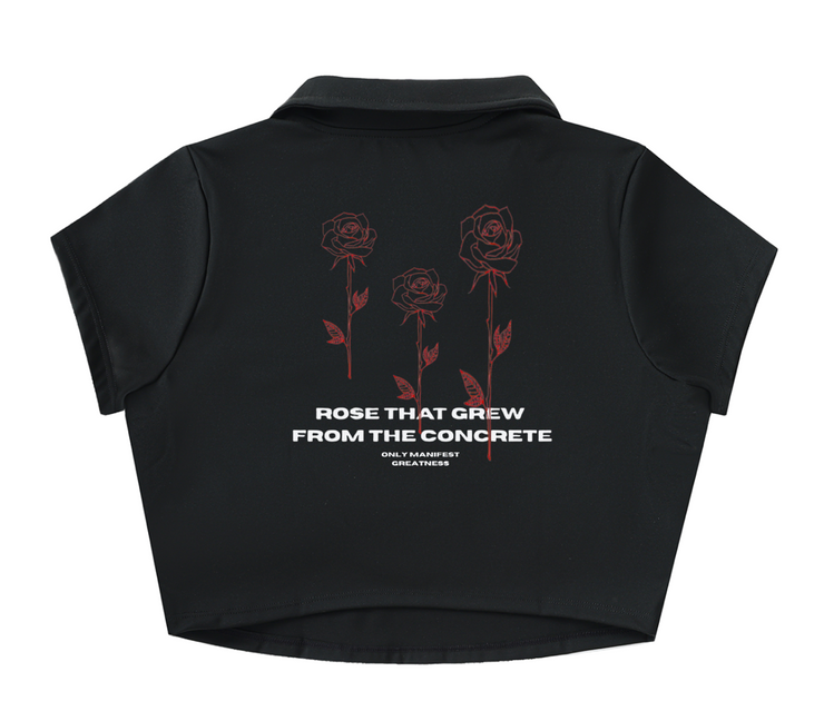 Concrete Rose Crop Top